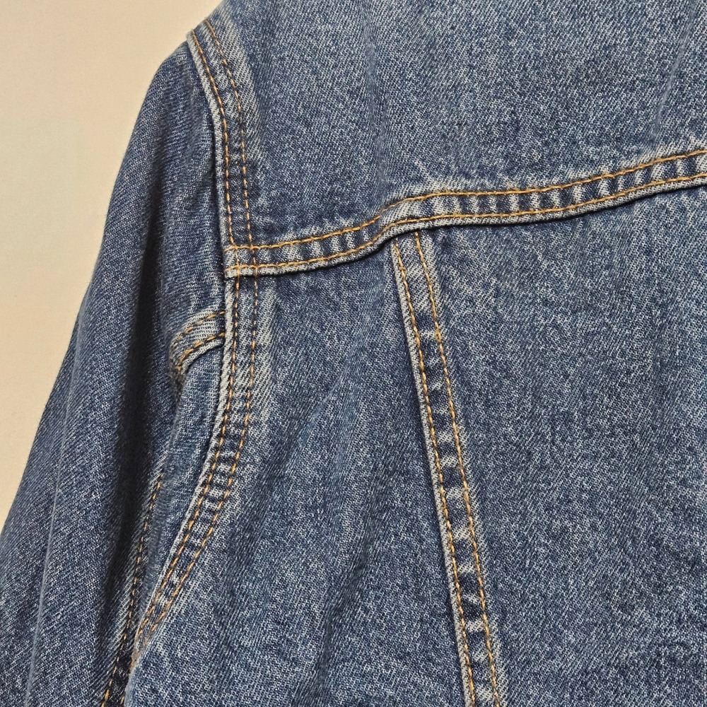 VTG Style Levi's Relaxed Denim Trucker Jacket Retro 90s Indigo Blue Grunge L - Picture 5 of 12